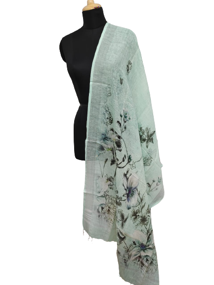 Linen digital print dupatta SILK ZONE