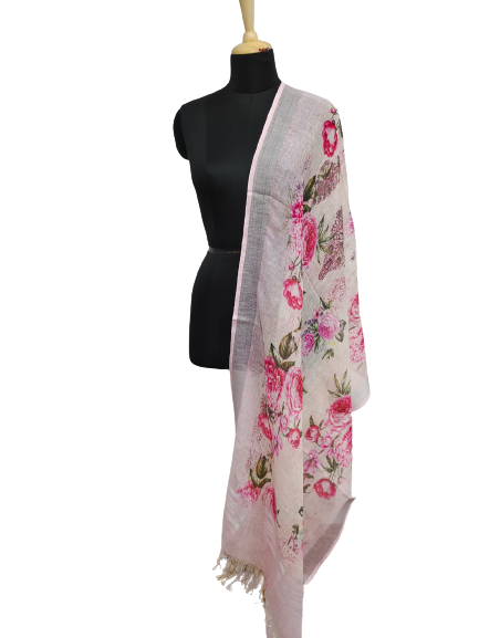 Linen digital print dupatta SILK ZONE