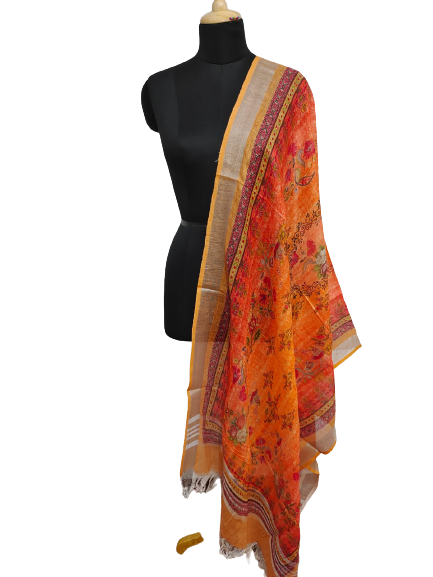 Linen digital print dupatta SILK ZONE