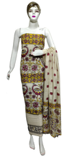 Cotton Khadi discharge print suit SILKZONE
