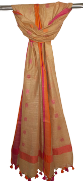 Cotton linen buta dupatta SILK ZONE