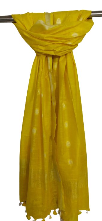 Cotton linen buta dupatta SILK ZONE