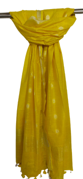 Cotton linen buta dupatta SILK ZONE