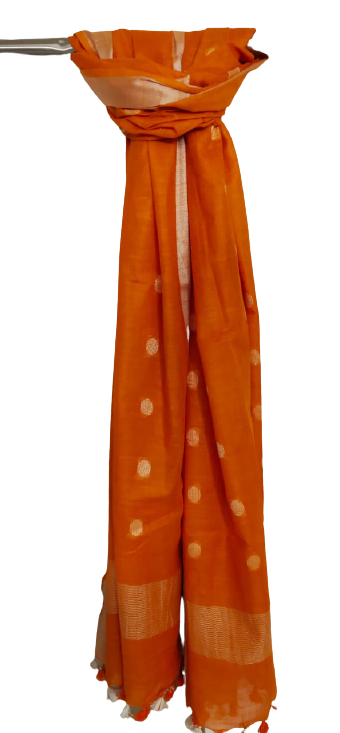 Cotton linen buta dupatta SILK ZONE