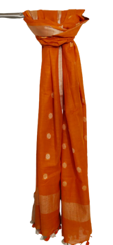 Cotton linen buta dupatta SILK ZONE