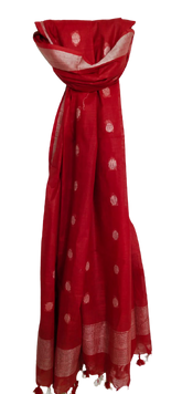 Cotton linen buta dupatta SILK ZONE