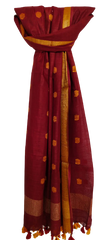 Cotton linen buta dupatta SILK ZONE
