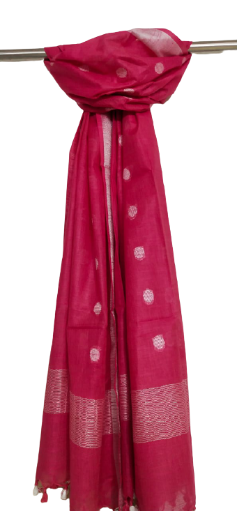 Cotton linen buta dupatta SILK ZONE