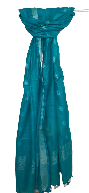 Cotton linen buta dupatta SILK ZONE