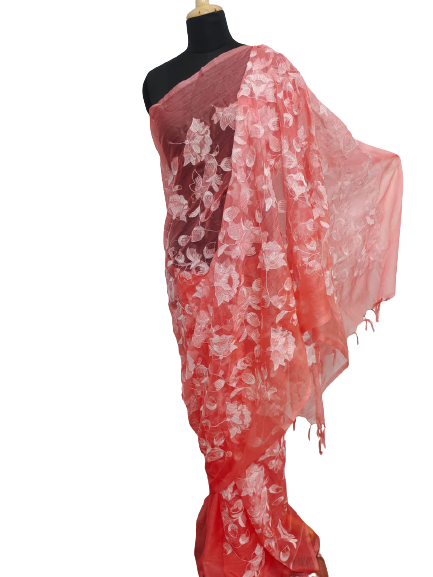 Orgenza embroidery saree SILK ZONE