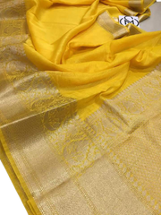Organza linen banarasi jacquard saree SILK ZONE