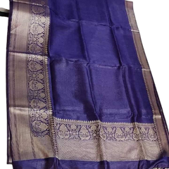 Organza linen banarasi jacquard saree SILK ZONE
