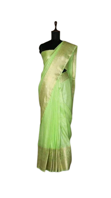 Organza linen jacquard banarasi saree SILK ZONE