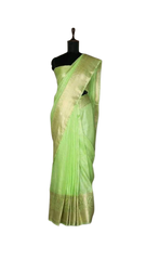 Organza linen jacquard banarasi saree SILK ZONE