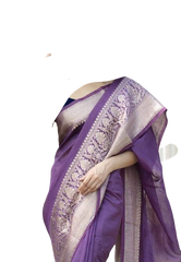 Organza linen banarasi jacquard saree SILK ZONE
