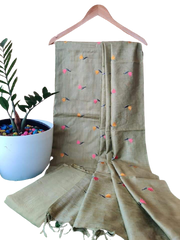 Cotton dupion fancy suit SILK ZONE