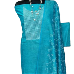 Cotton dupion fancy suit SILK ZONE