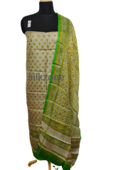 Tussae Silk Hand Block Print Suit SILK ZONE