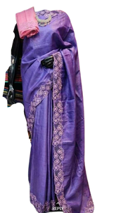 Tussar silk cutwork saree SILK ZONE
