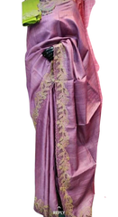 Tussar silk cutwork design saree SILK ZONE