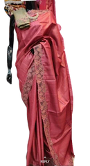 Tussar silk cut work design Saree SILK ZONE