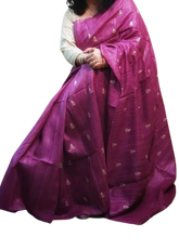 Tussar silk embroidery saree SILK ZONE