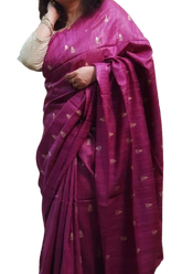 Tussar silk embroidery saree SILK ZONE