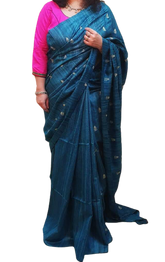 Tussar silk embroidery saree SILK ZONE