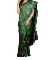 Tussar silk embroidery saree SILK ZONE