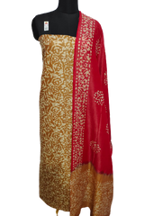 Cotton dupion batik print suit SILK ZONE