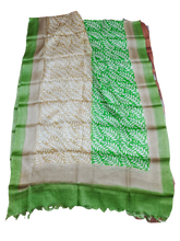Tussar silk handblock print dupatta silk ZONE