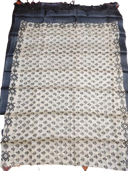 Tussar silk handblock print dupatta Silk ZONE
