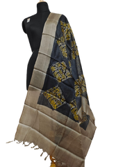 Tussar silk handblock print dupatta silk ZONE