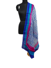 Tussar silk handblock print dupatta SILK ZONE