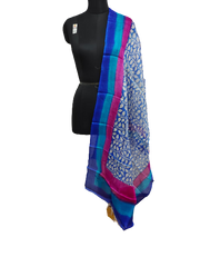 Tussar silk handblock print dupatta SILK ZONE