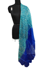 Tussar silk handblock print dupatta silk ZONE