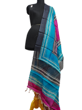 Tussar silk handblock print dupatta SILK ZONE