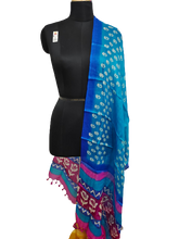 Tussar silk handblock print dupatta SILK ZONE