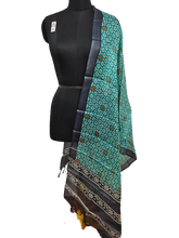 Tussar silk handblock print dupatta silk ZONE