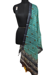 Tussar silk handblock print dupatta silk ZONE