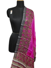 Tussar silk handblock print dupatta SILK ZONE