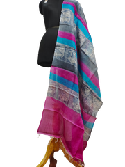 Tussar silk digital print dupatta silk ZONE