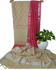 Cotton linen embroidery suit SILK ZONE