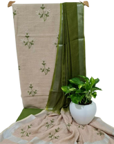 Cotton linen embroidery suit SILK ZONE