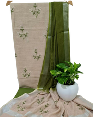 Cotton linen embroidery suit SILK ZONE