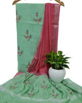 Cotton linen embroidery suit SILK ZONE