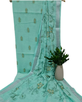 Cotton linen embroidery suit SILK ZONE