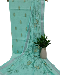 Cotton linen embroidery suit SILK ZONE