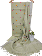 Cotton linen embroidery suit SILK ZONE