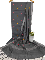 Cotton linen embroidery suit SILK ZONE